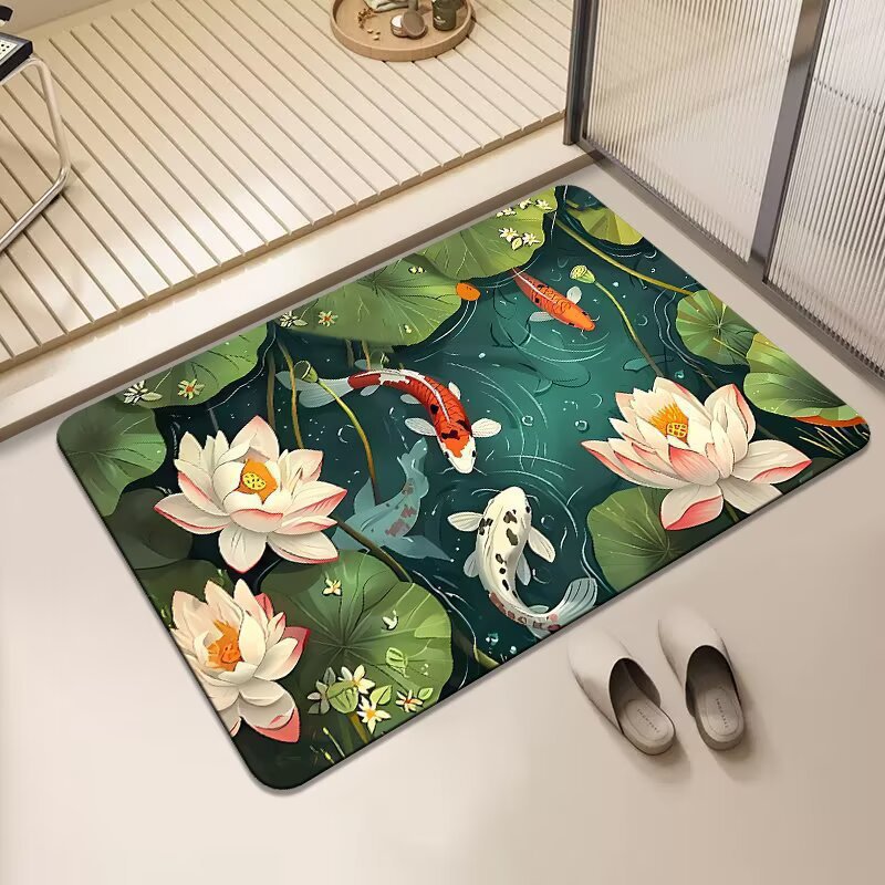 Floral Print Area Mat Kalsten