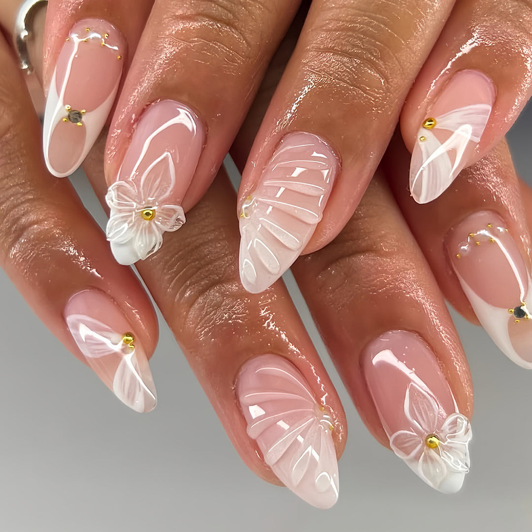 Decorative Floral Press-On Nail Extensions Kalsten 1787913948