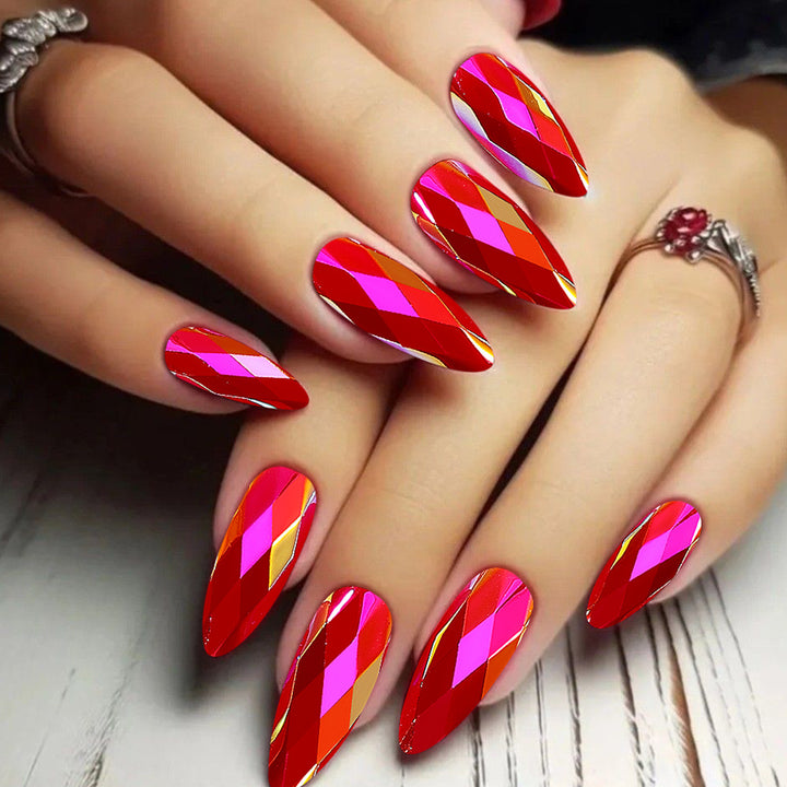 Artistic Faceted Nail Art Extensions Kalsten