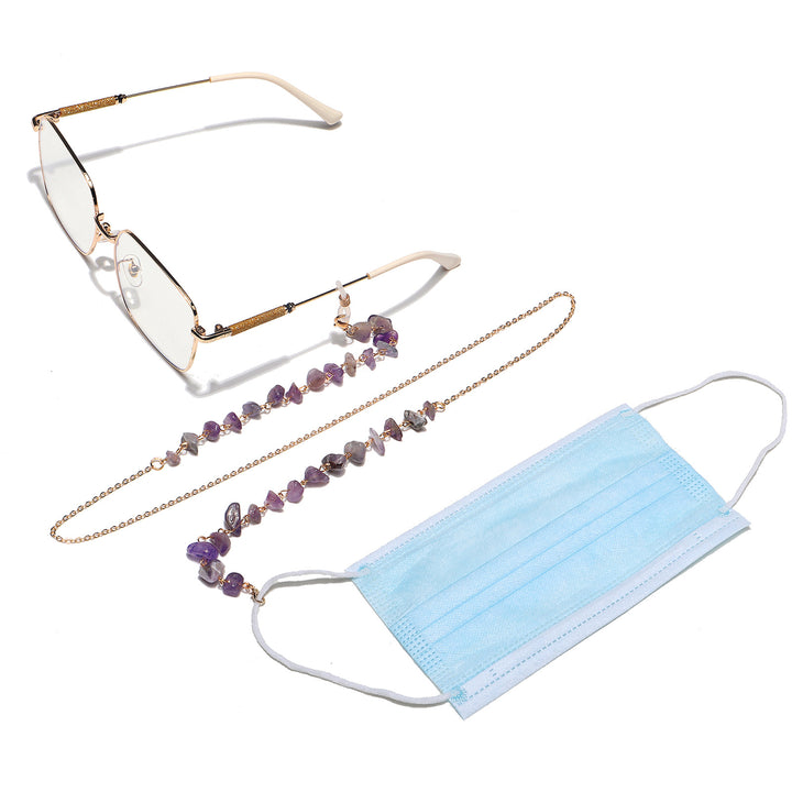 Natural Amethyst Crystal Eyewear Chain Kalsten
