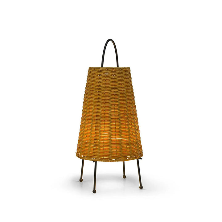Elegant table lamp made of woven material Kalsten