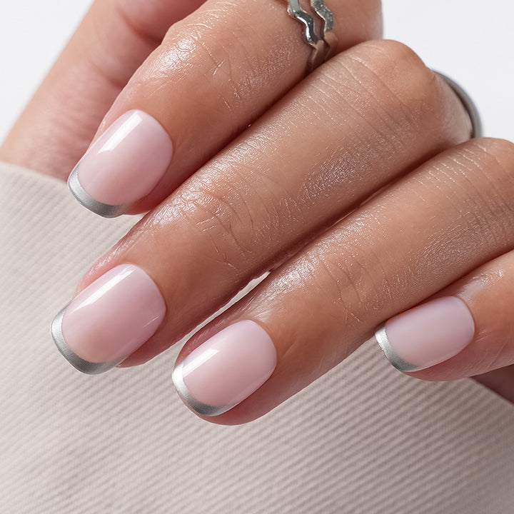 Artificial Nails in Natural French Tip Design Kalsten