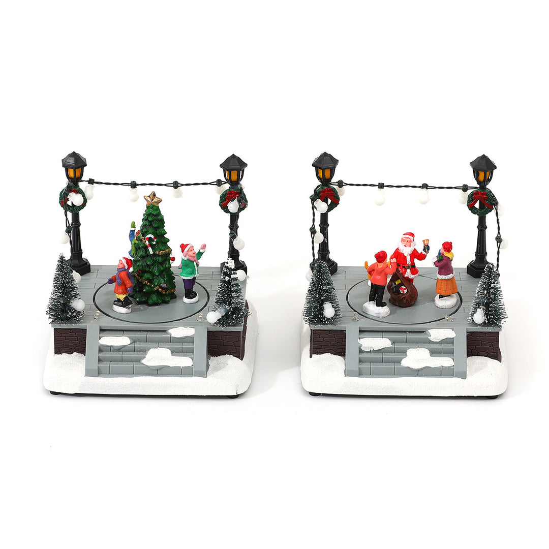 LED Illuminated Christmas Scene Figurine Kalsten