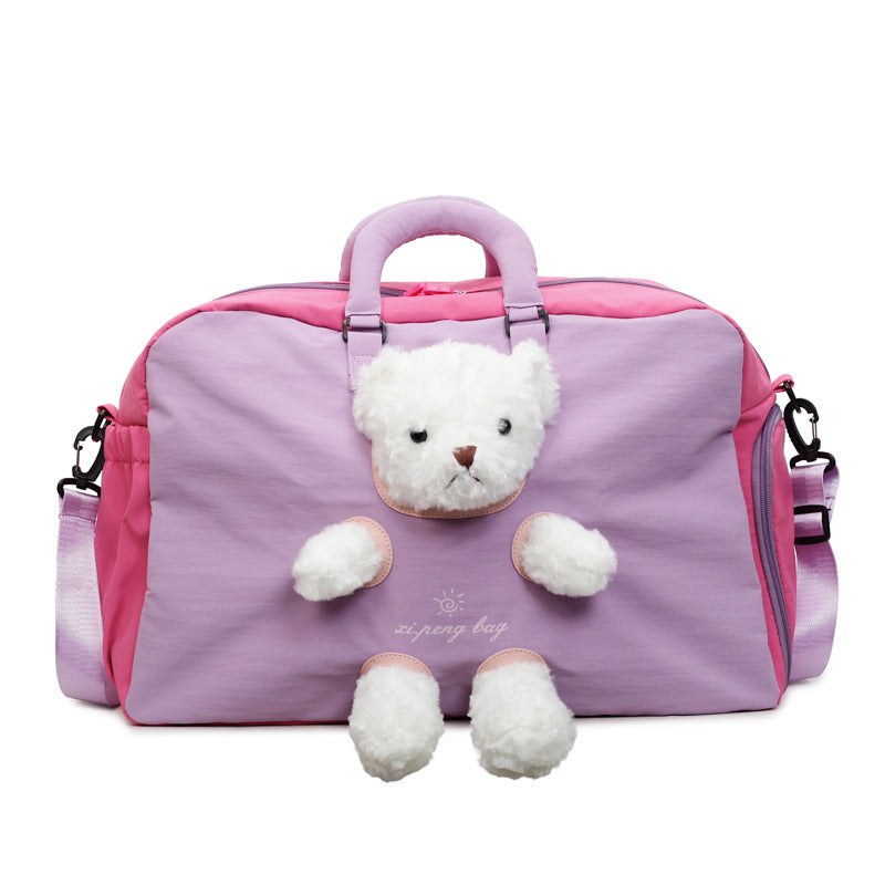 Travel bag with cute plush bear Kalsten