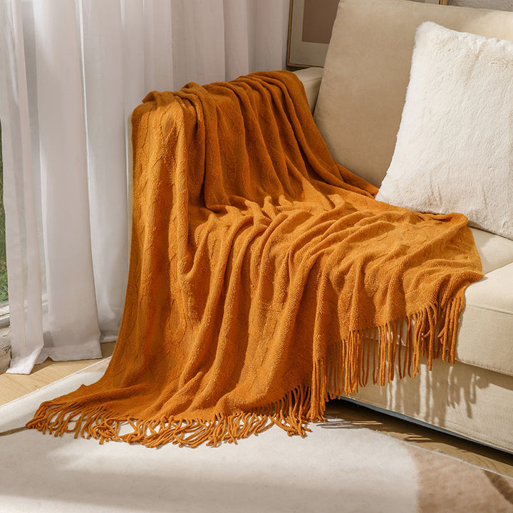 Cozy Knitted Throw Blanket