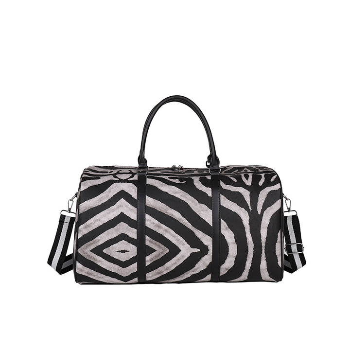 Sporty travel bag in trendy zebra pattern Kalsten