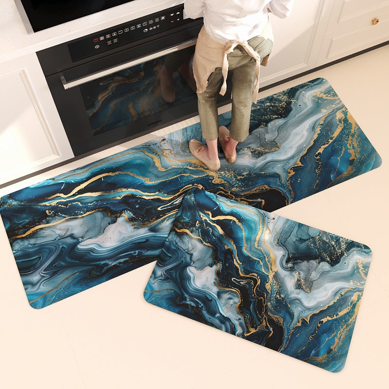 Luxurious Marble Design Kitchen Comfort Mat
