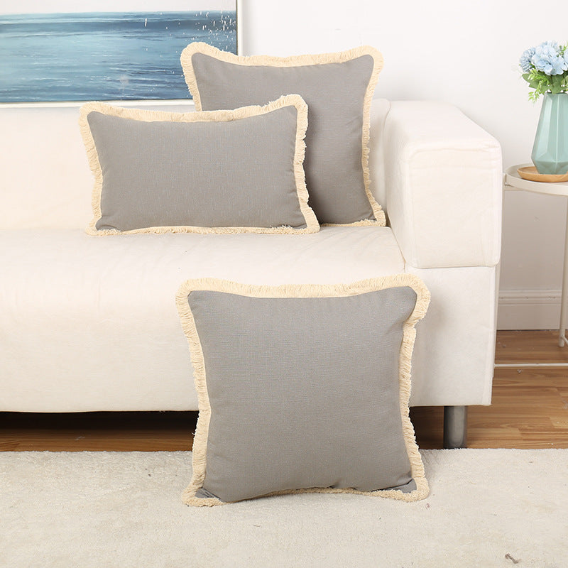 Decorative Fringe Accent Pillow