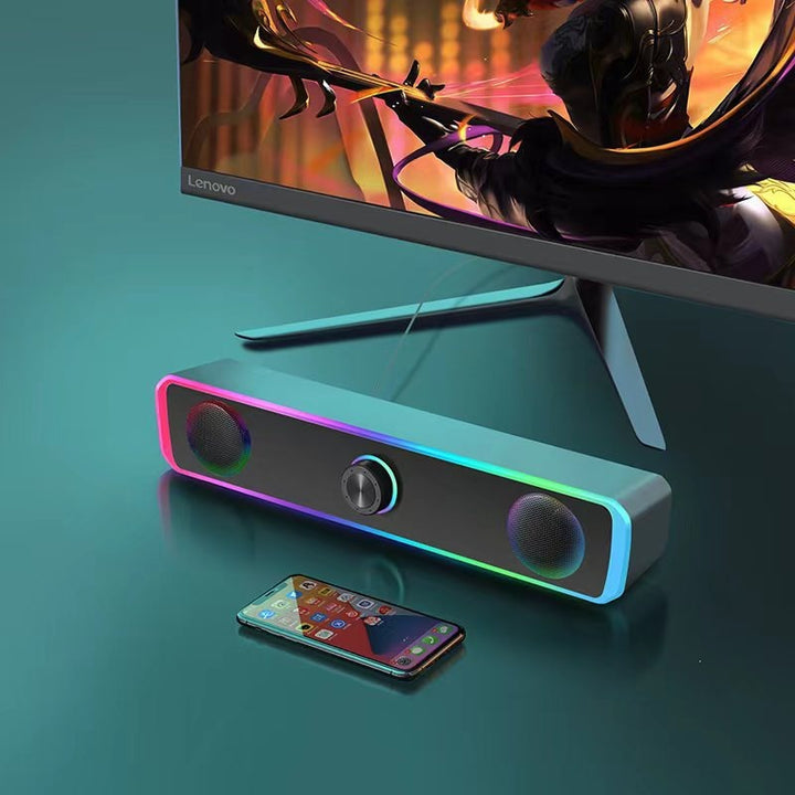 Wireless Multimedia Gaming Soundbar with RGB Light Effects Kalsten