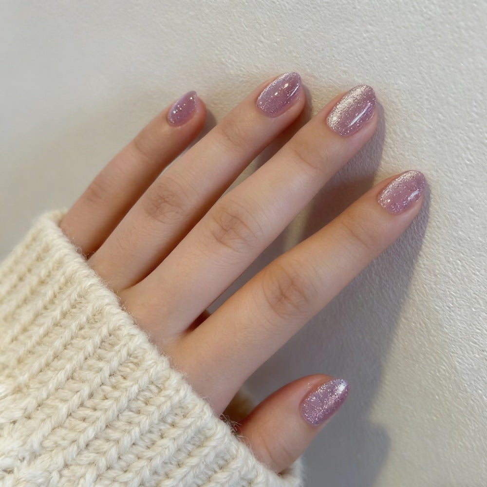 Sparkling Glossy Press-On Nail Set Kalsten