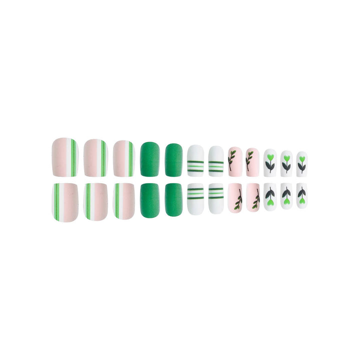 Botanical-Themed Press-On Nail Art Kalsten
