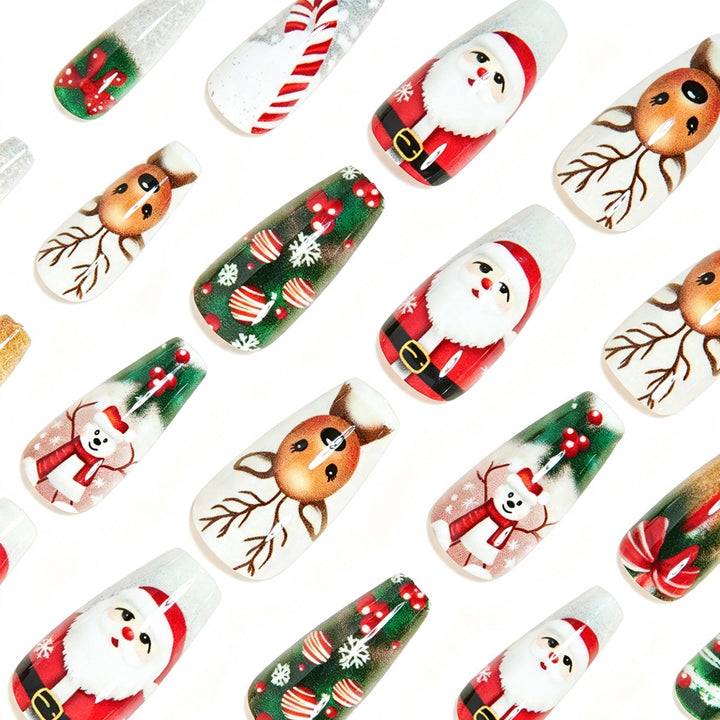 Festive Themed Acrylic Press-On Nail Art Set Kalsten