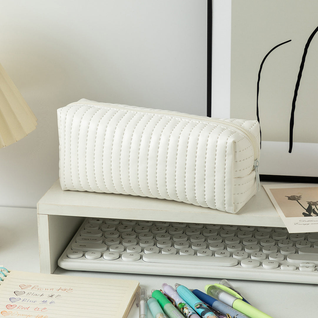 Textured Zippered Pencil Case Kalsten