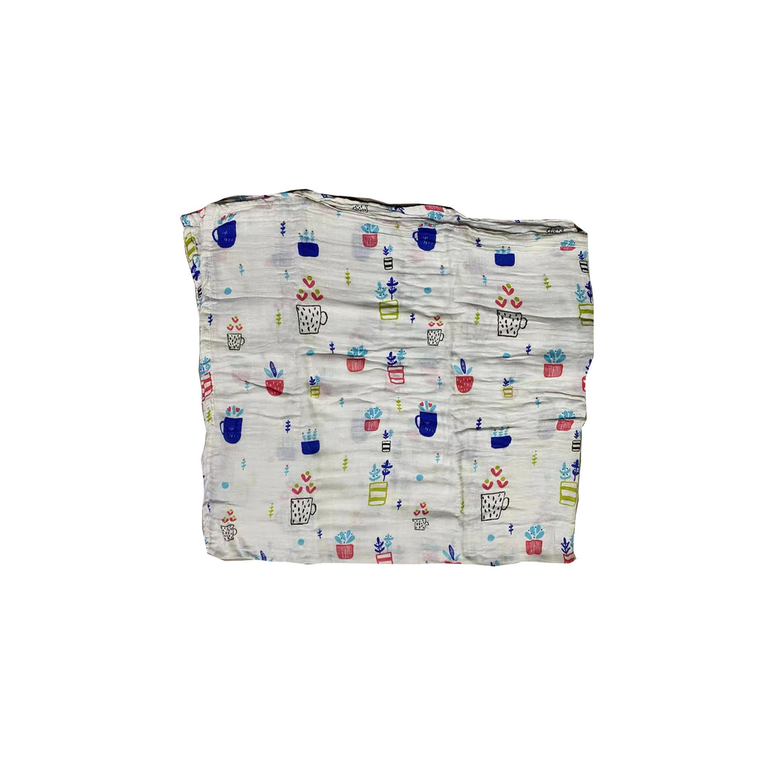 Cotton Muslin Baby Blanket with Heart Pattern kalsten