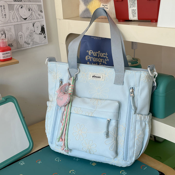 Embroidered Floral Patterned Backpack Kalsten