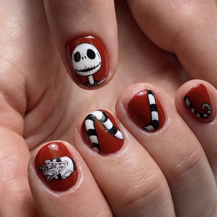 Halloween-Themed Artistic Press-On Nail Set Kalsten