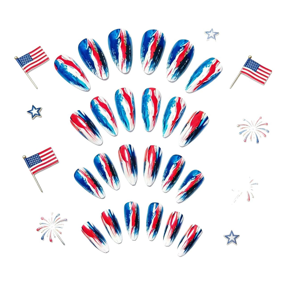 Artificial Nail Art with Abstract Color Design Kalsten