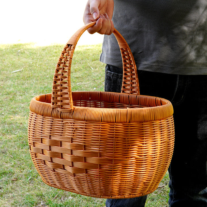 Handwoven Wicker Utility Basket Kalsten