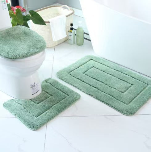 Plush Bath Mat Set Kalsten