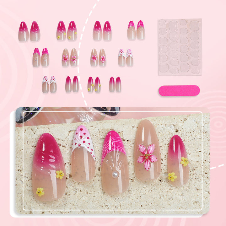 Decorative Floral Press-On Nail Art Set Kalsten 1790636398