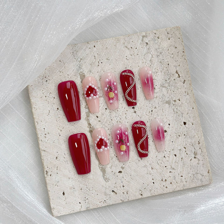Butterfly-Embellished Press-On Nail Set