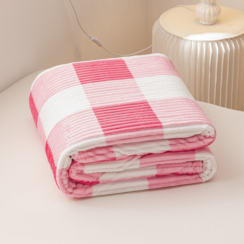 Textured Ribbed Throw Blanket