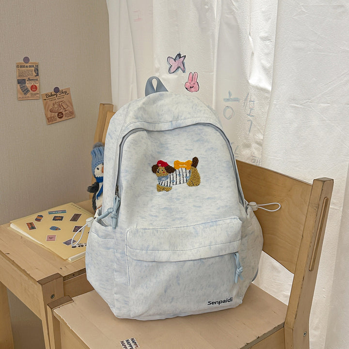 Playful Embroidered Backpack