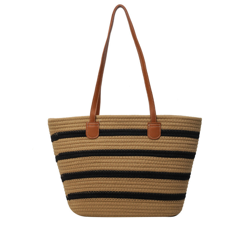 Stylish Striped Beach Tote Kalsten