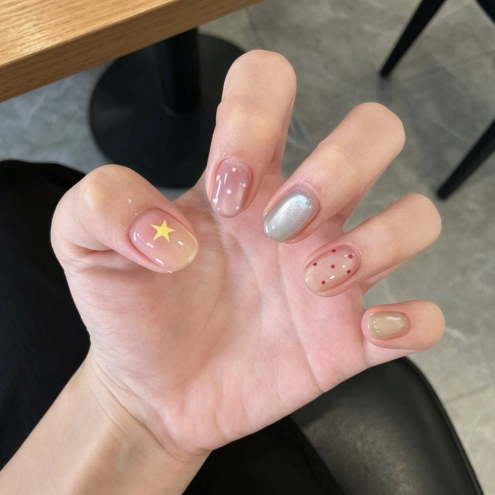 Artistic Mixed Design Press-On Nail Set Kalsten