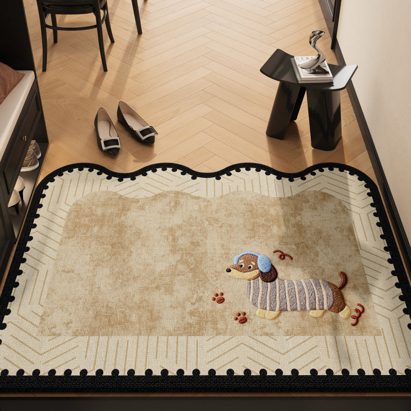 Decorative Dog-Themed Area Rug Kalsten
