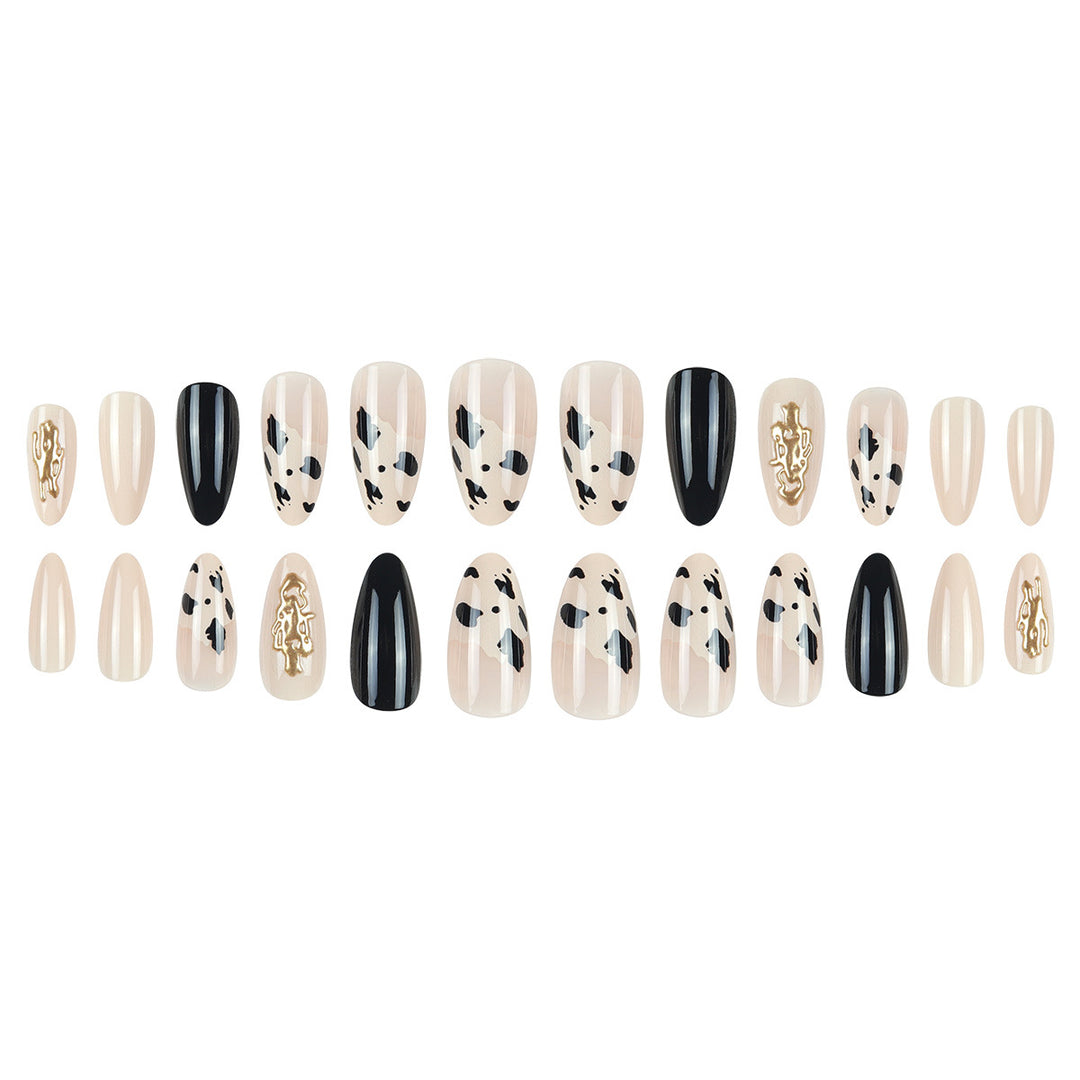 Stylish Long Almond Stiletto Press-On Nails Kalsten