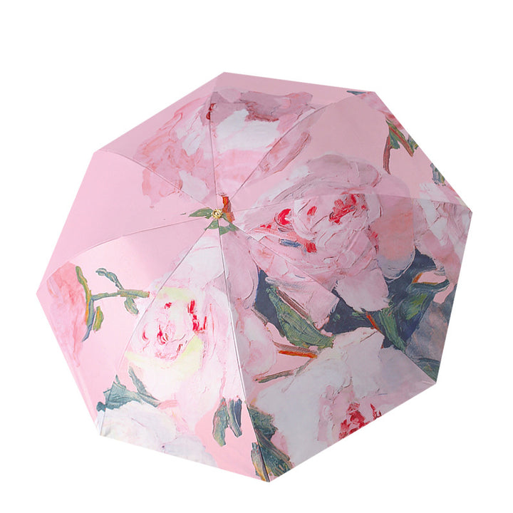 Ladies Folding Umbrella with Floral Design Kalsten