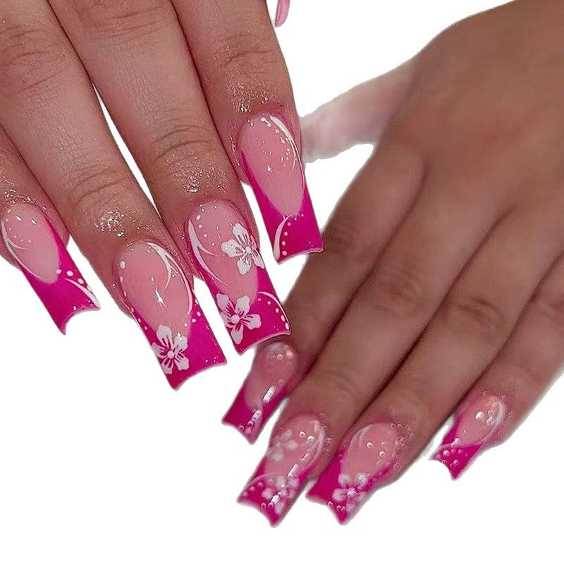 Floral Long-Lasting Acrylic Nail Enhancements Kalsten