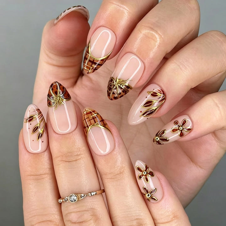 Premium Decorative Press-On Nail Art Set