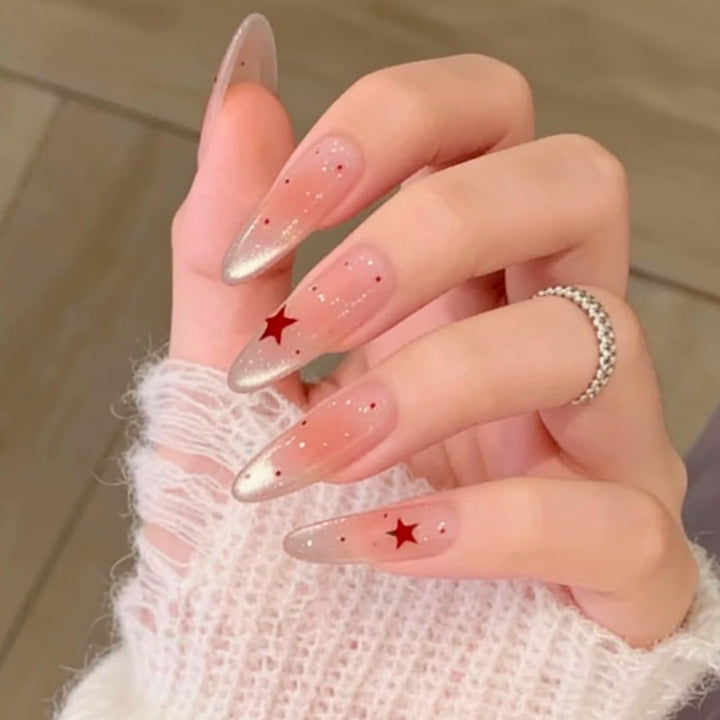 Decorative Star-Accented Press-On Nail Set Kalsten