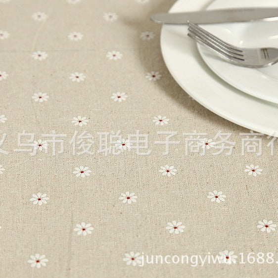 Elegant Embroidered Lace Table Cover