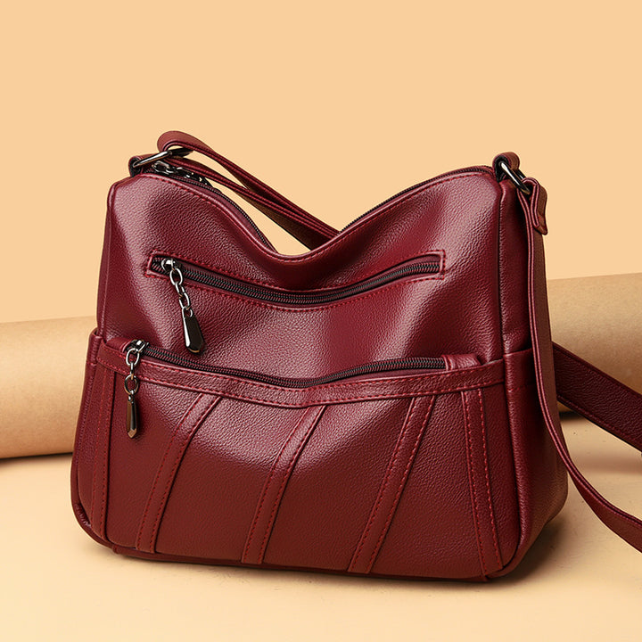 Elegant Zip-Detail Shoulder Bag Kalsten
