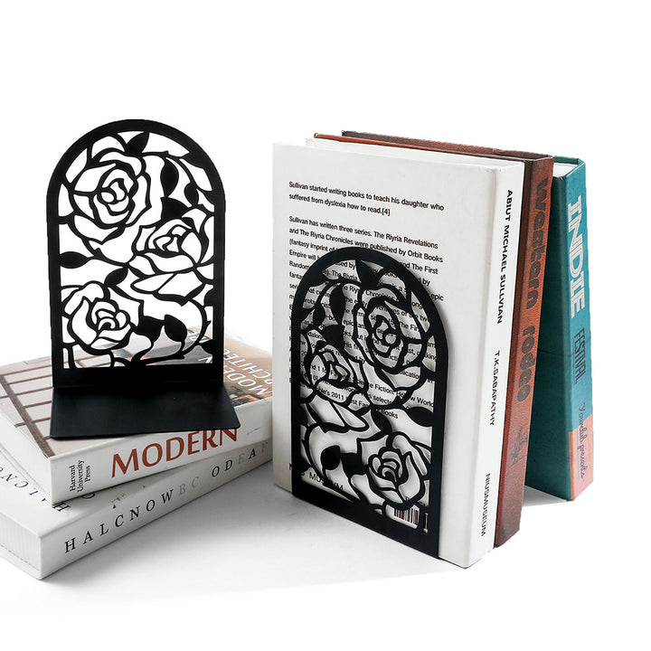 Floral-Themed Decorative Bookends