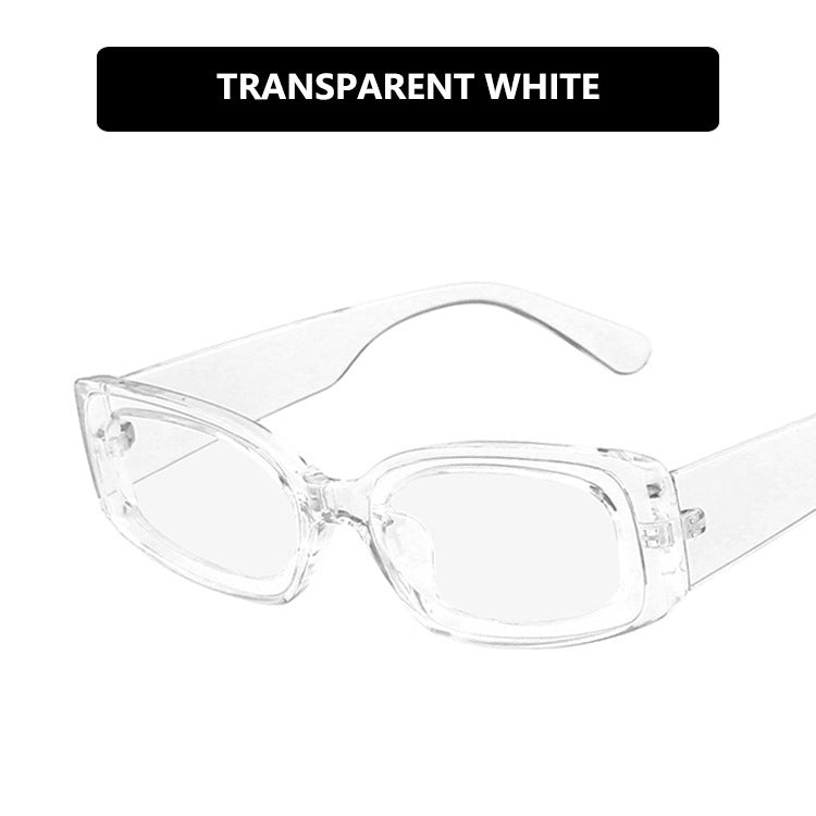 Women's futuristic square sunglasses with transparent frame design and UV protection Kalsten