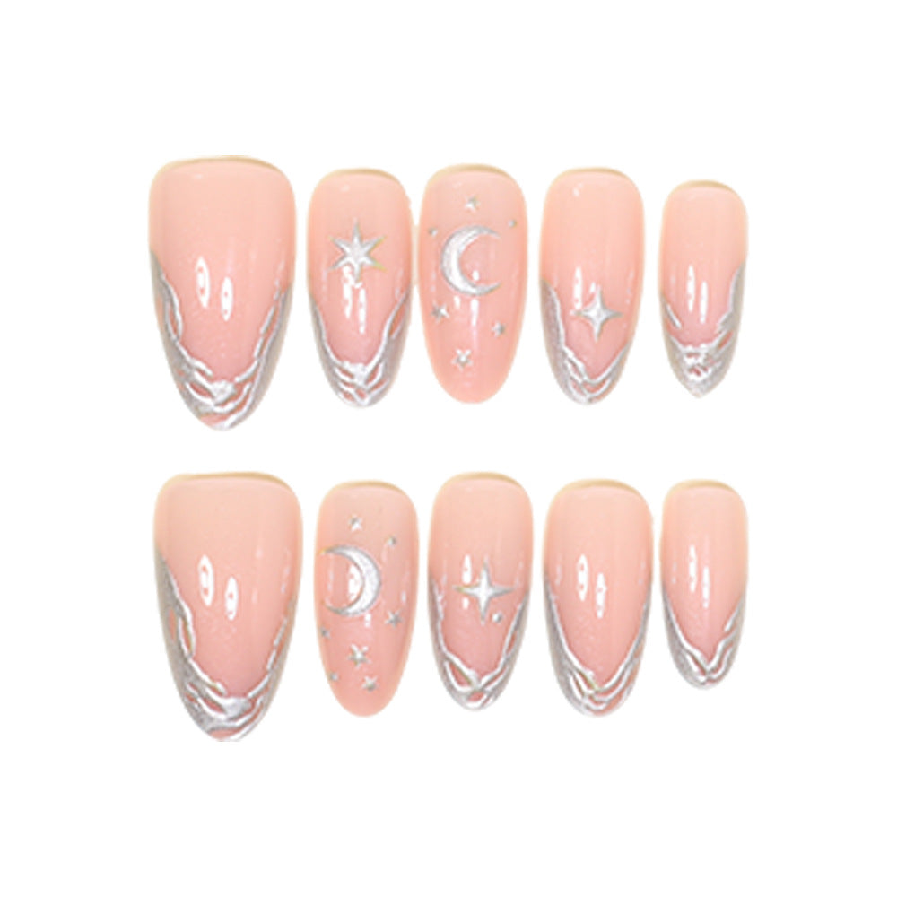 Celestial Themed Stiletto Nail Art Tips Kalsten