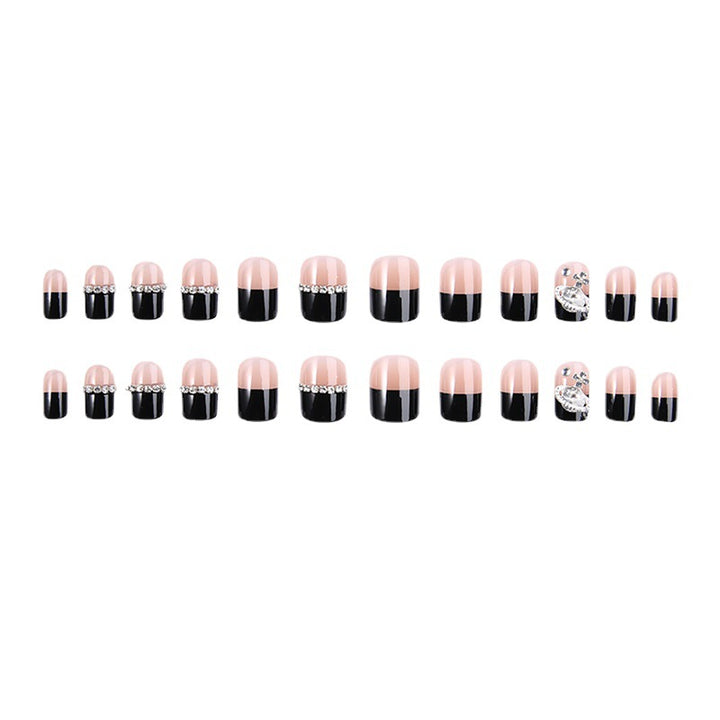 Glamorous artificial nail set with sparkling crystal embellishments Kalsten