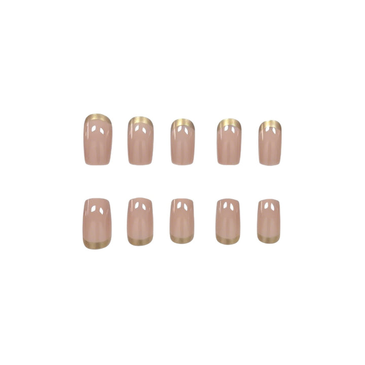 Elegant Gold-Trimmed Nail Art Kalsten