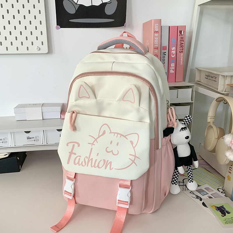 Backpack with Cute Cat Ears and Practical Compartments Kalsten