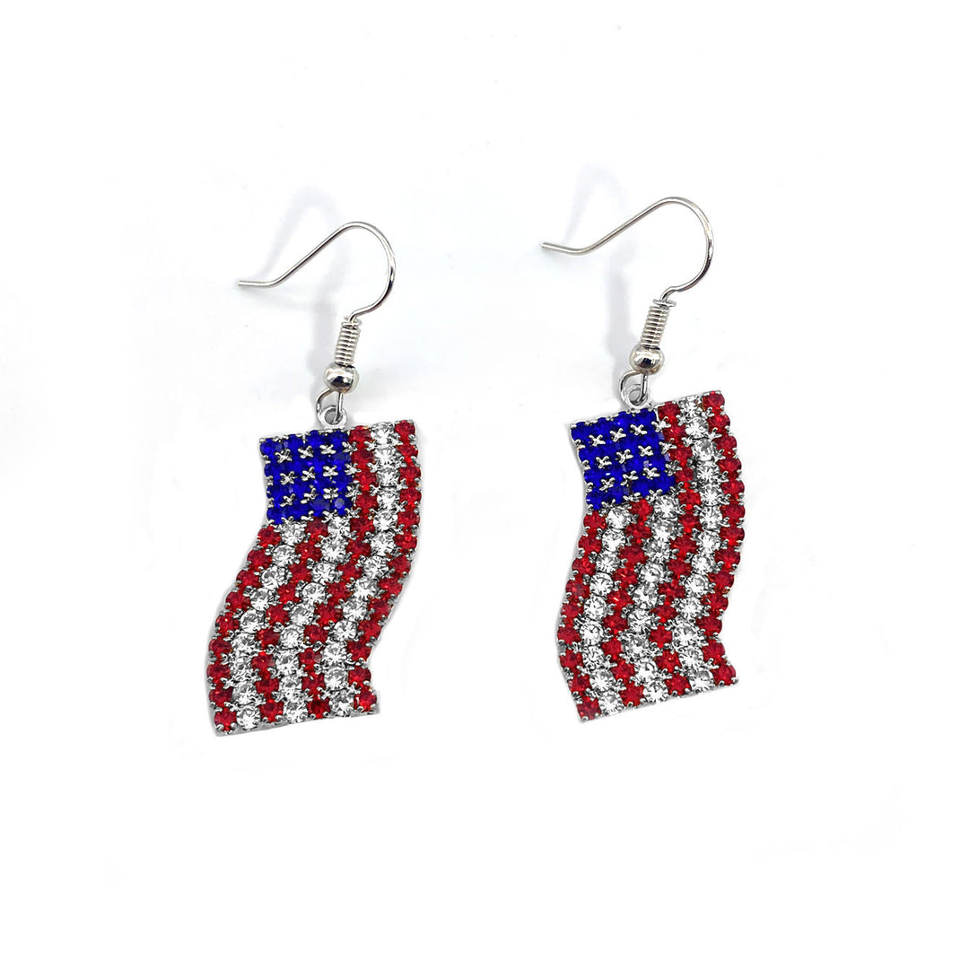 Women nano sparkling statement earrings with long rhinestone tassels Kalsten