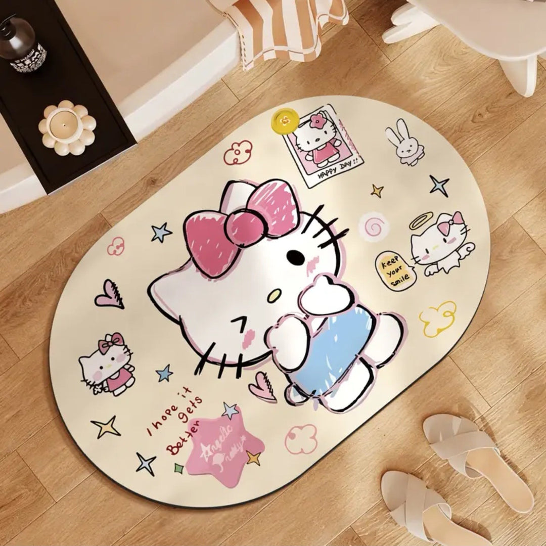 Cartoon-Themed Plush Bath Rug