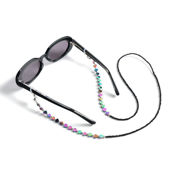 Heart-Shaped Beaded Eyewear Chain Kalsten