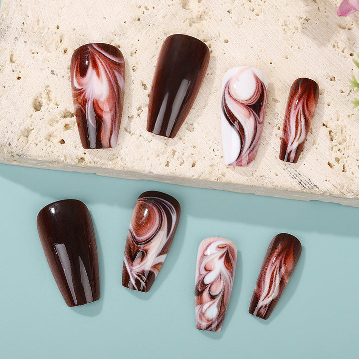 Artificial nails with artistic wave pattern Kalsten