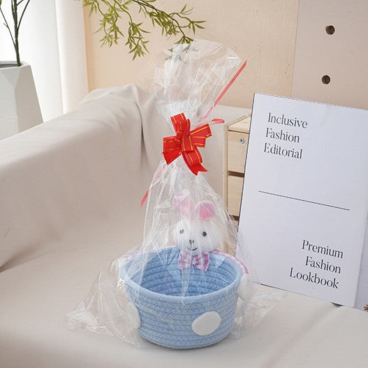 Cozy storage basket with bear motif Kalsten