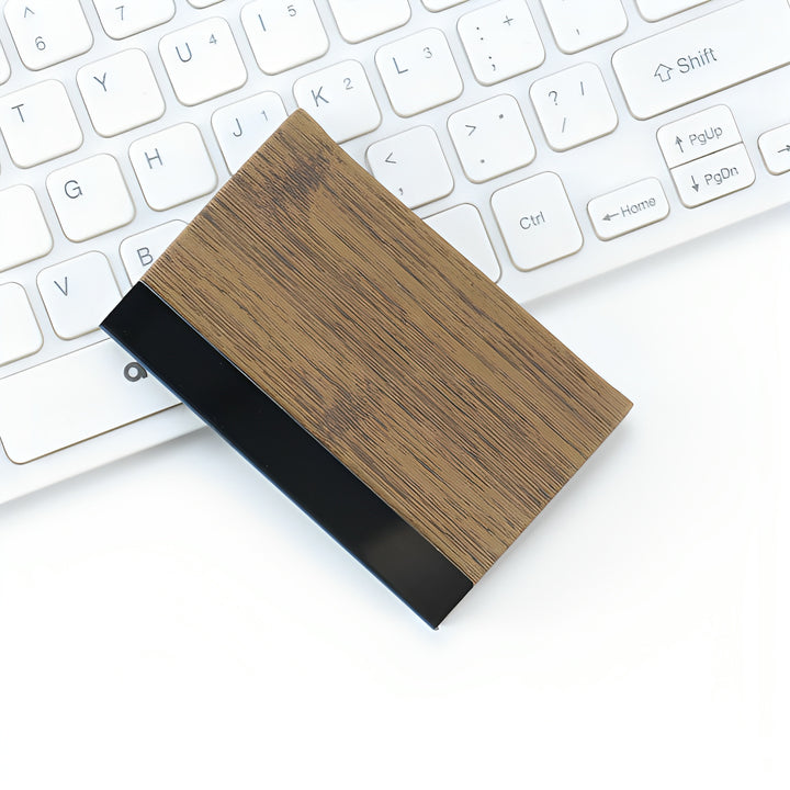 Elegant Wooden RFID-Blocking Card Holder