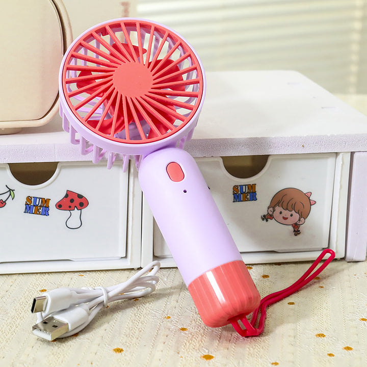 Women's Portable Mini Fan with Ergonomic Grip and USB Charging Function Kalsten